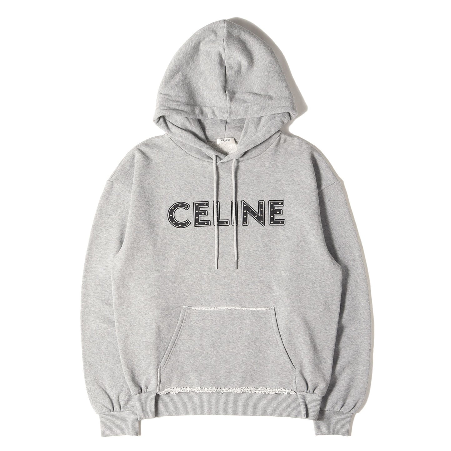 21SS スタッズ ロゴ スウェット パーカー (Loose Cotton Sweatshirt With Studs 2Y309052H) / 裏毛