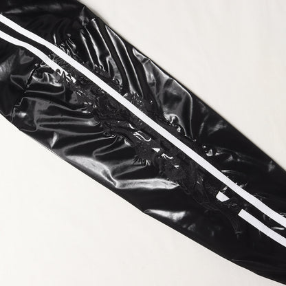 24SS ラミネート加工 カオス刺繍 トラックジャケット (LAMINATE TRACK JACKET 24SS11BL187)