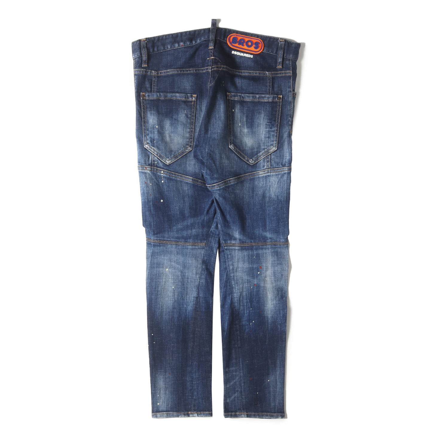 21AW ペンキ加工 スリム スキニー ストレッチ デニム パンツ (MEDIUM WASH 4 TIDY BIKER JEANS S74LB0873 S30342)