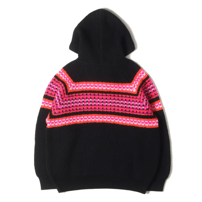 22AW ロゴ ジャガード ニット パーカー (Embroidery Hooded Sweater In Ski Jacquard Wool 2AC23579S)