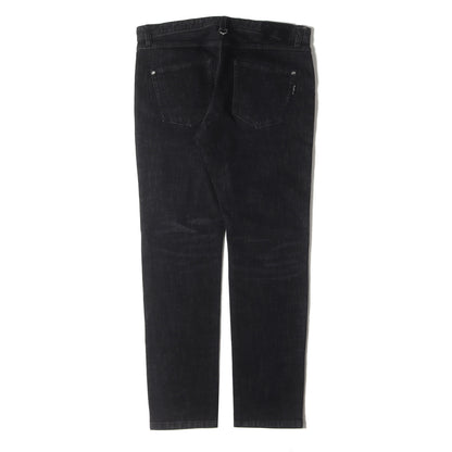 21AW ダメージ加工 スカルプリント デニムパンツ (JEANS WASH PRODUCT M21AW NZK405) / WORLD