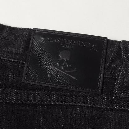 21AW ダメージ加工 スカルプリント デニムパンツ (JEANS WASH PRODUCT M21AW NZK405) / WORLD