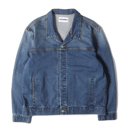 23SS フライフロント ストレッチ デニム トラッカー ジャケット (SUPIMA CO STRETCH DENIM DENIM JACKET AB31-061)