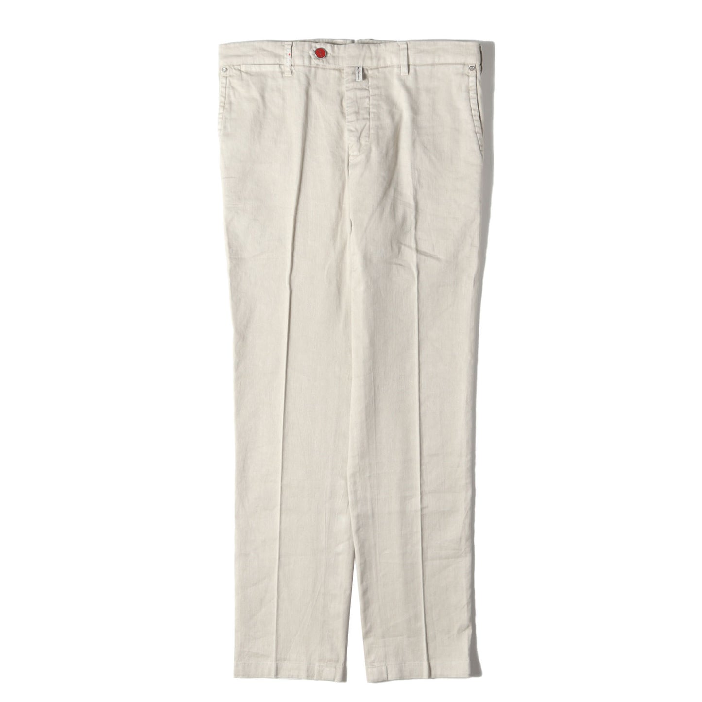 近年モデル スリム ストレート ストレッチ リネン トラウザー スラックス パンツ (UFPP79 8G0808) / MADE IN ITALY