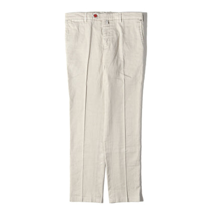 近年モデル スリム ストレート ストレッチ リネン トラウザー スラックス パンツ (UFPP79 8G0808) / MADE IN ITALY