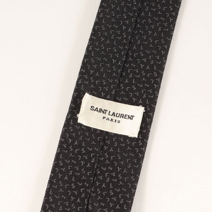 YSL ロゴ ジャガード ナロータイ