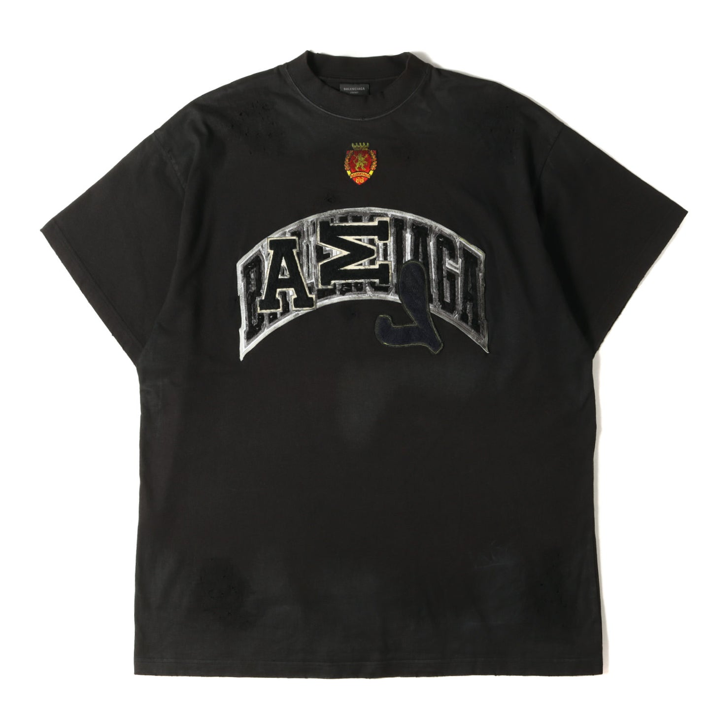 23SS クラッシュダスト加工 ワッペンTシャツ