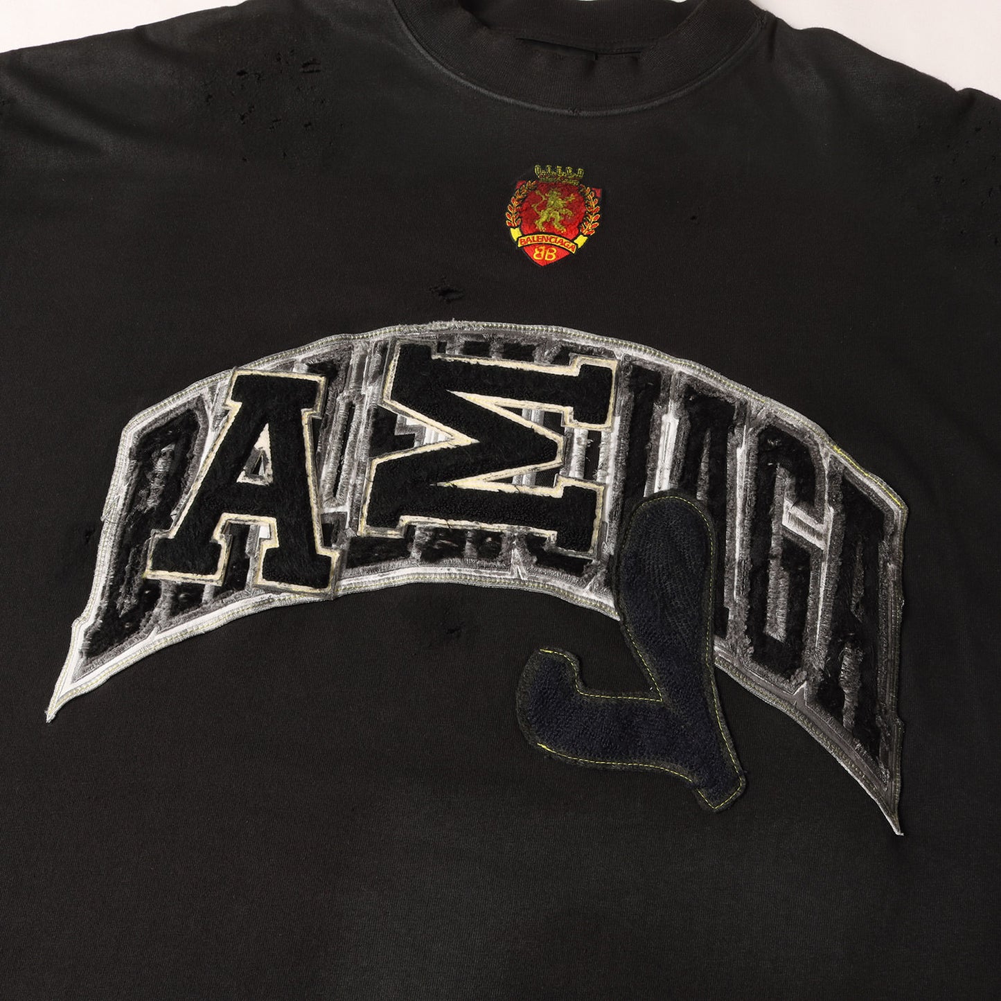23SS クラッシュダスト加工 ワッペンTシャツ