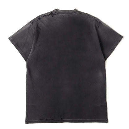 24AW ダメージ加工 グラフィック ロゴ Tシャツ
