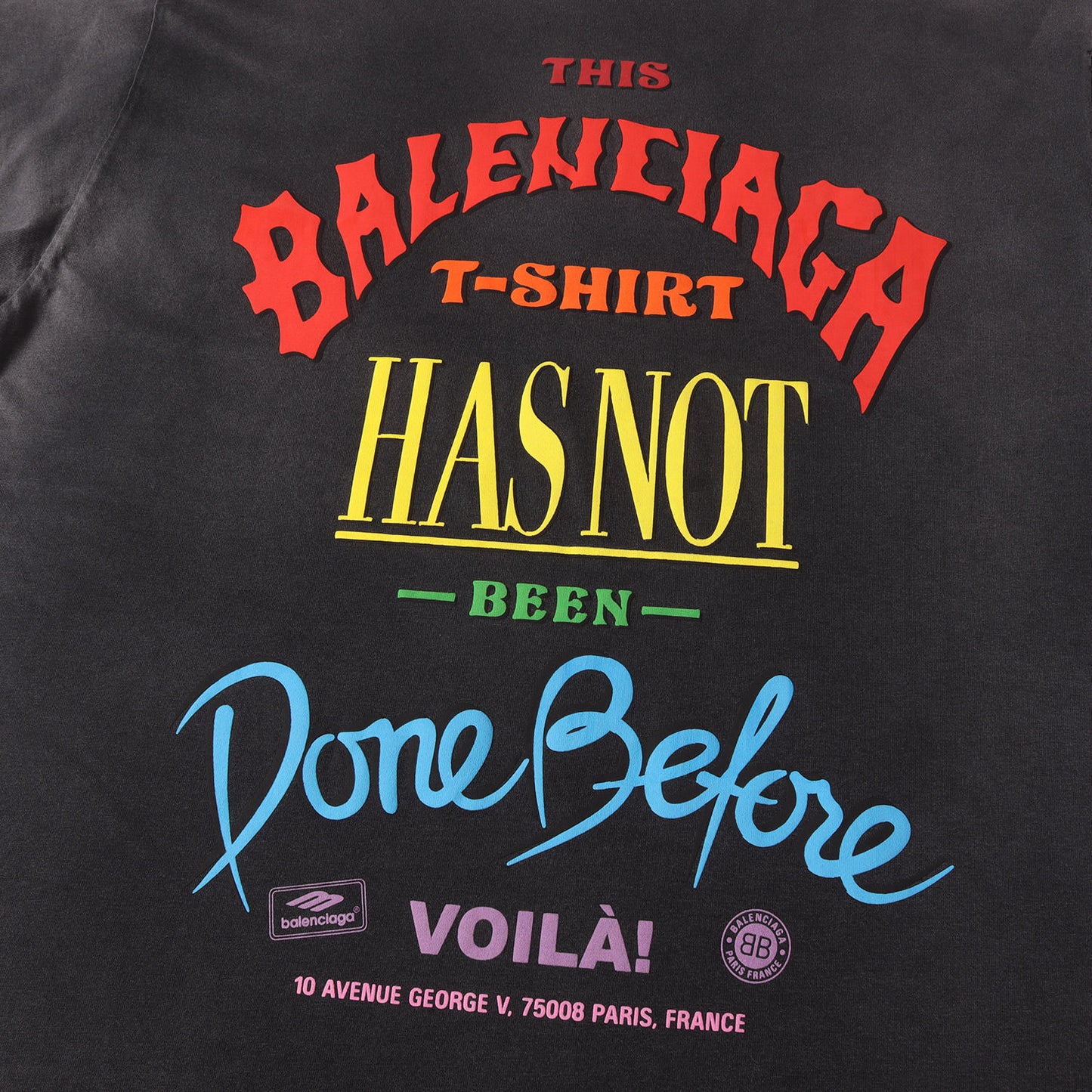 24AW ダメージ加工 グラフィック ロゴ Tシャツ