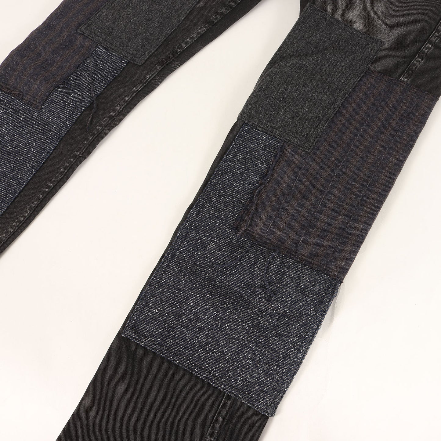 × Levi's フェード ヴィンテージ加工 パッチワーク 刺繍 スリム ストレート デニム パンツ