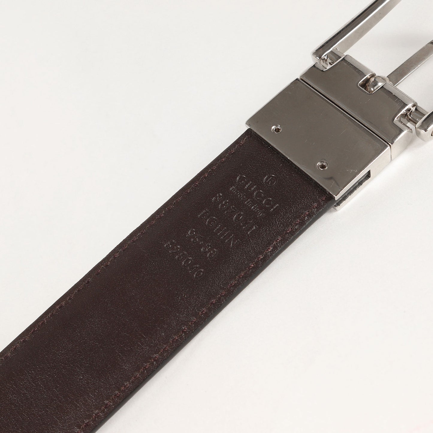 スクエアバックル リバーシブル レザー ベルト