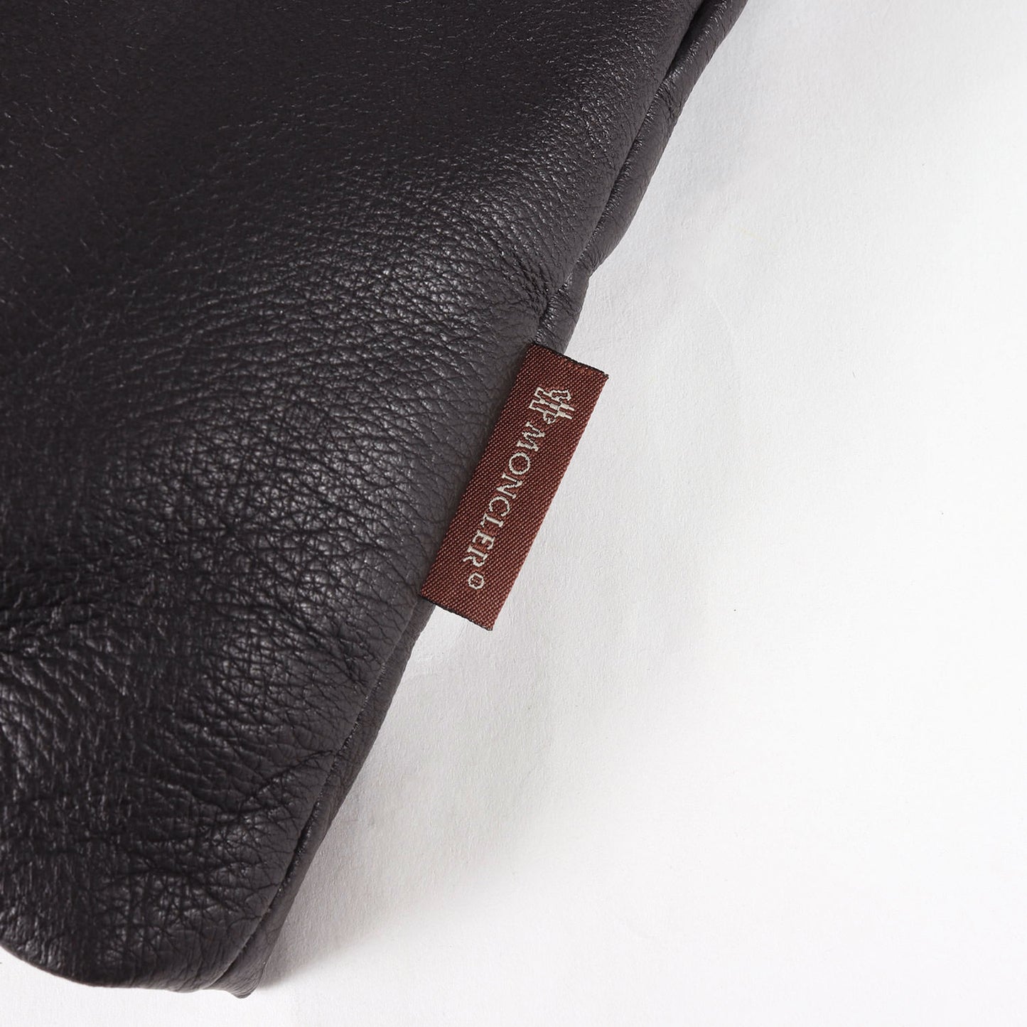 00s 茶タグ 取り外し可能フード ハイネック ラムレザー ダウンジャケット (BAZILLE)