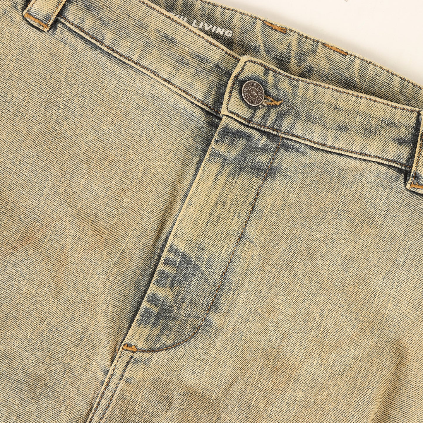 24SS 日本限定 ヴィンテージ加工 デニム クロップド パンツ (JP-D-ARNE-SHORT-A CALZONCINI)