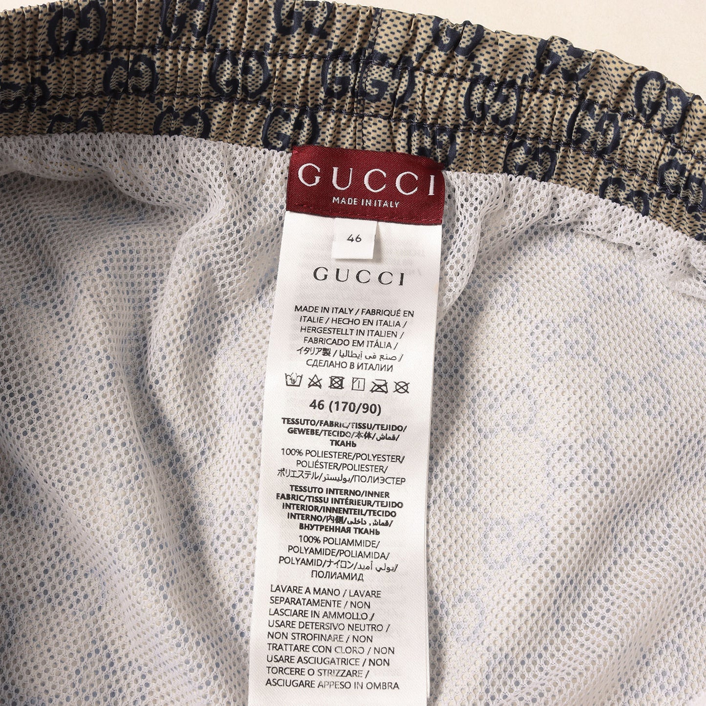 25SS GG プリント テック スイム ショーツ (GG Printed Tech Swim Shorts)