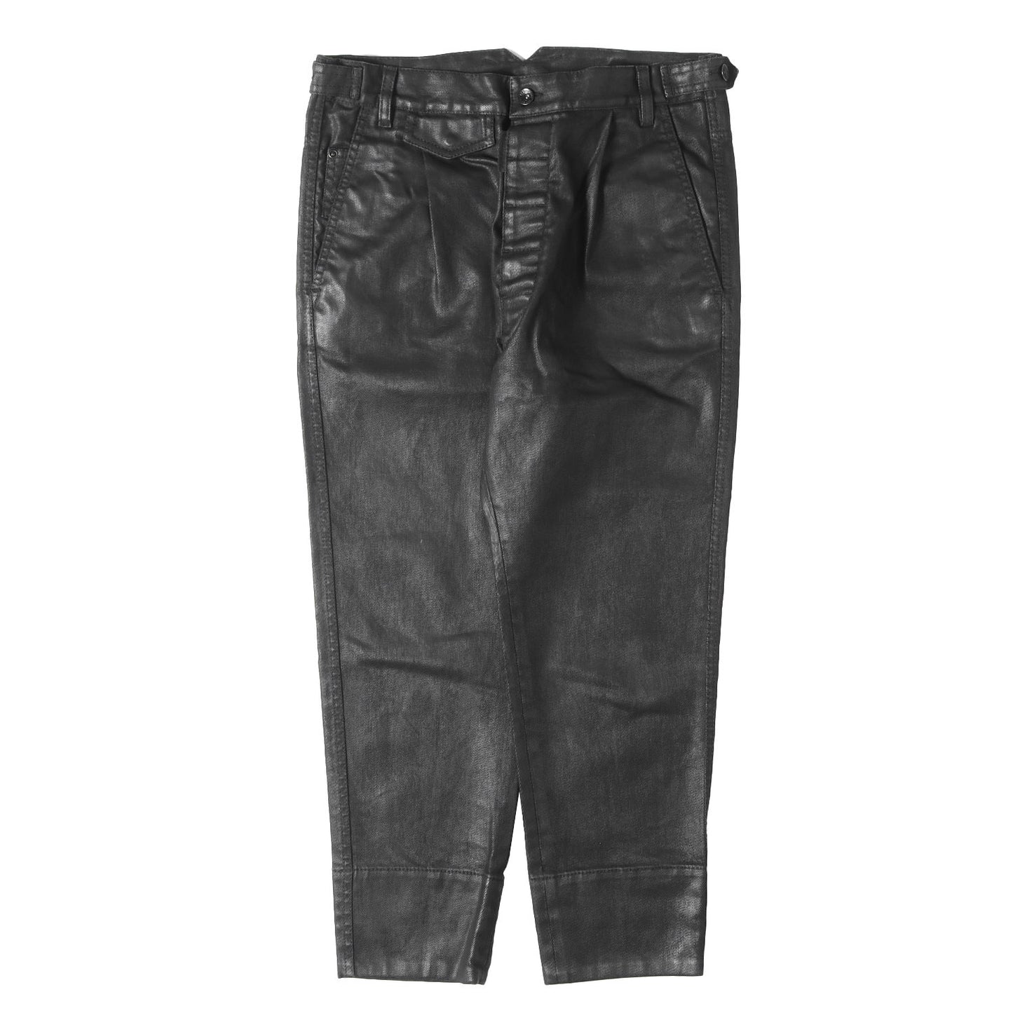 22AW コーティング加工 ワンタック デニム スラックス パンツ
