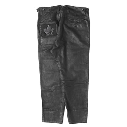 22AW コーティング加工 ワンタック デニム スラックス パンツ