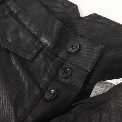 22AW コーティング加工 ワンタック デニム スラックス パンツ