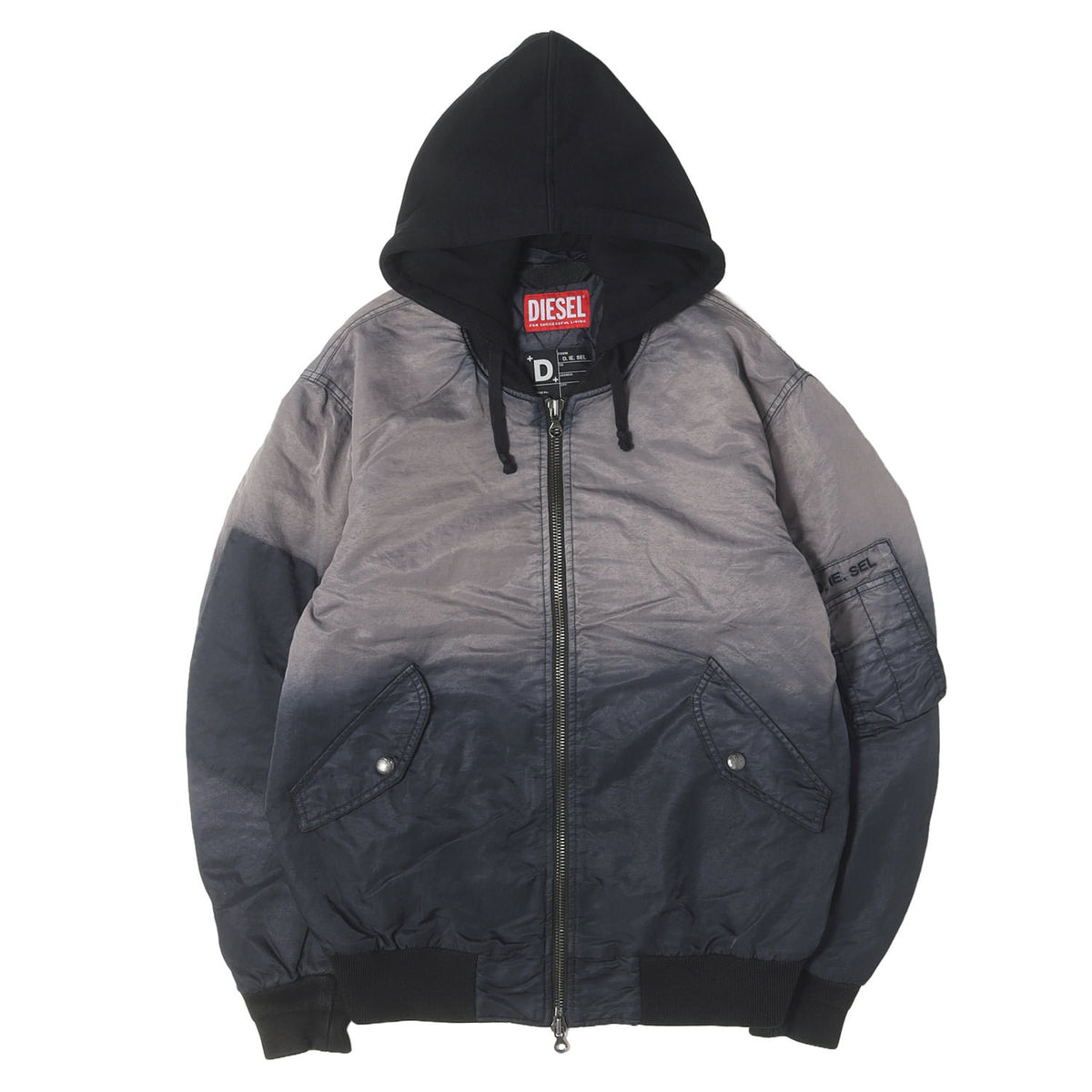 23AW フェード加工 フーデッド ミリタリー ボンバージャケット (J-COMMON)