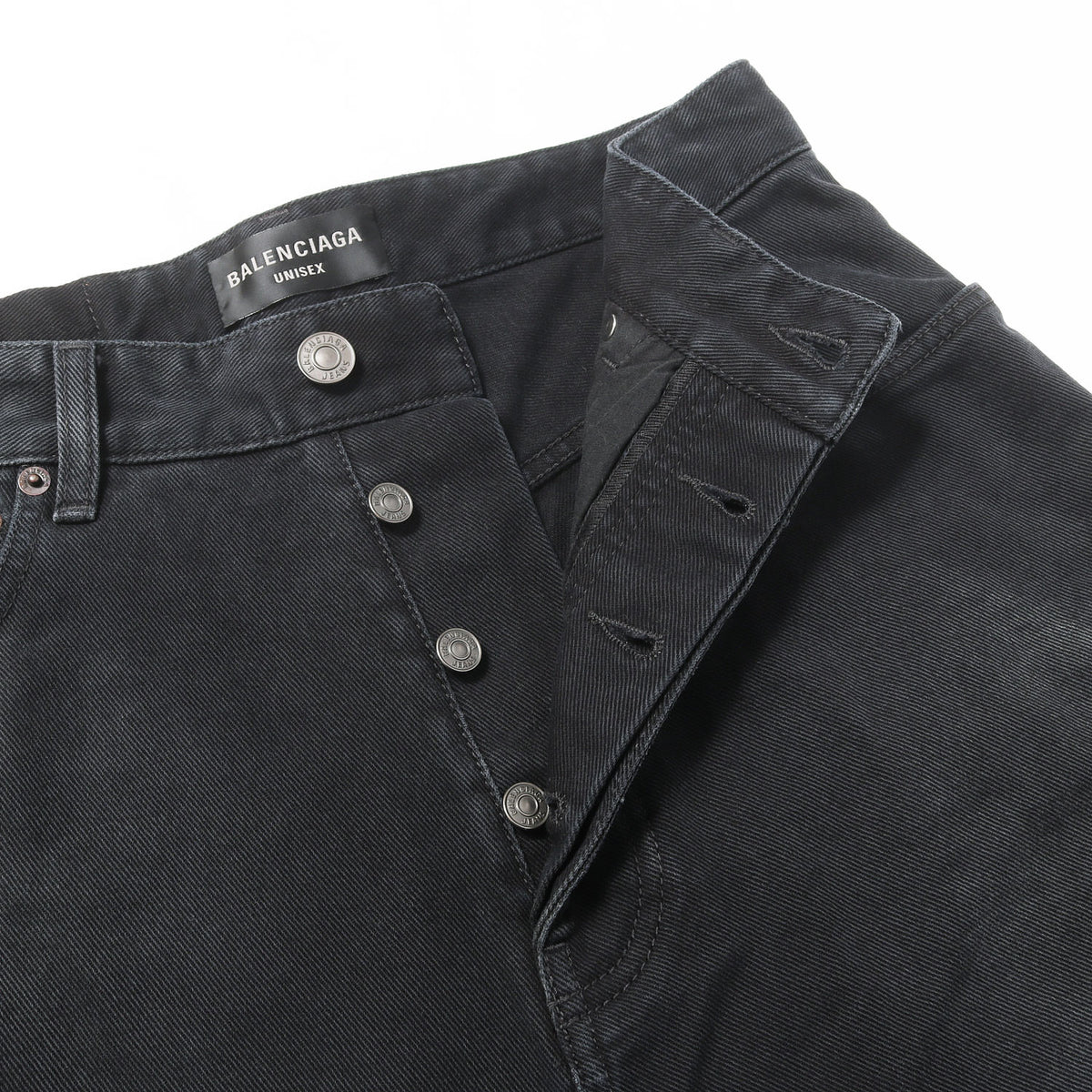 23SS フェード加工 ブラックデニム バギーパンツ (Baggy Soft Denim Pants) / UNISEX