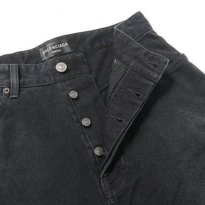 23SS フェード加工 ブラックデニム バギーパンツ (Baggy Soft Denim Pants) / UNISEX