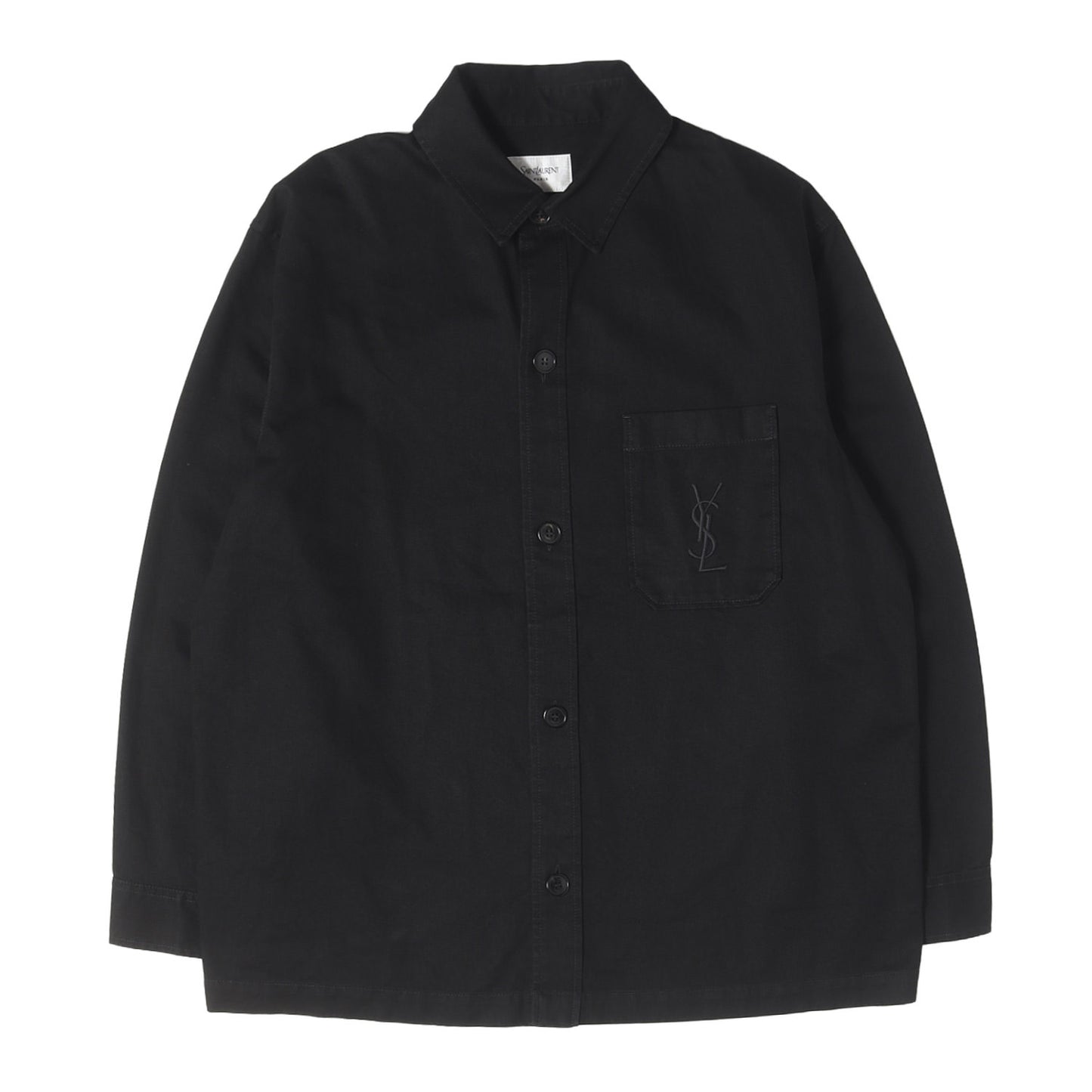 25SS カサンドラロゴ刺繍 デニムシャツ (CASSANDRE OVERSHIRT IN COTTON LINEN GABARDINE)
