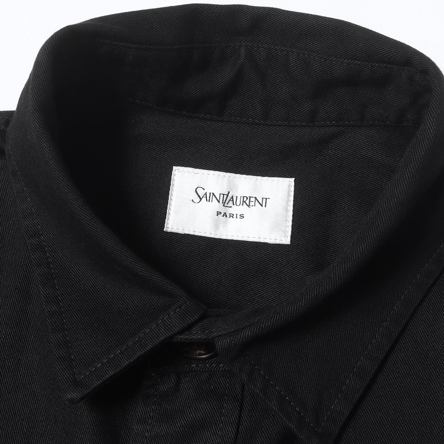 25SS カサンドラロゴ刺繍 デニムシャツ (CASSANDRE OVERSHIRT IN COTTON LINEN GABARDINE)
