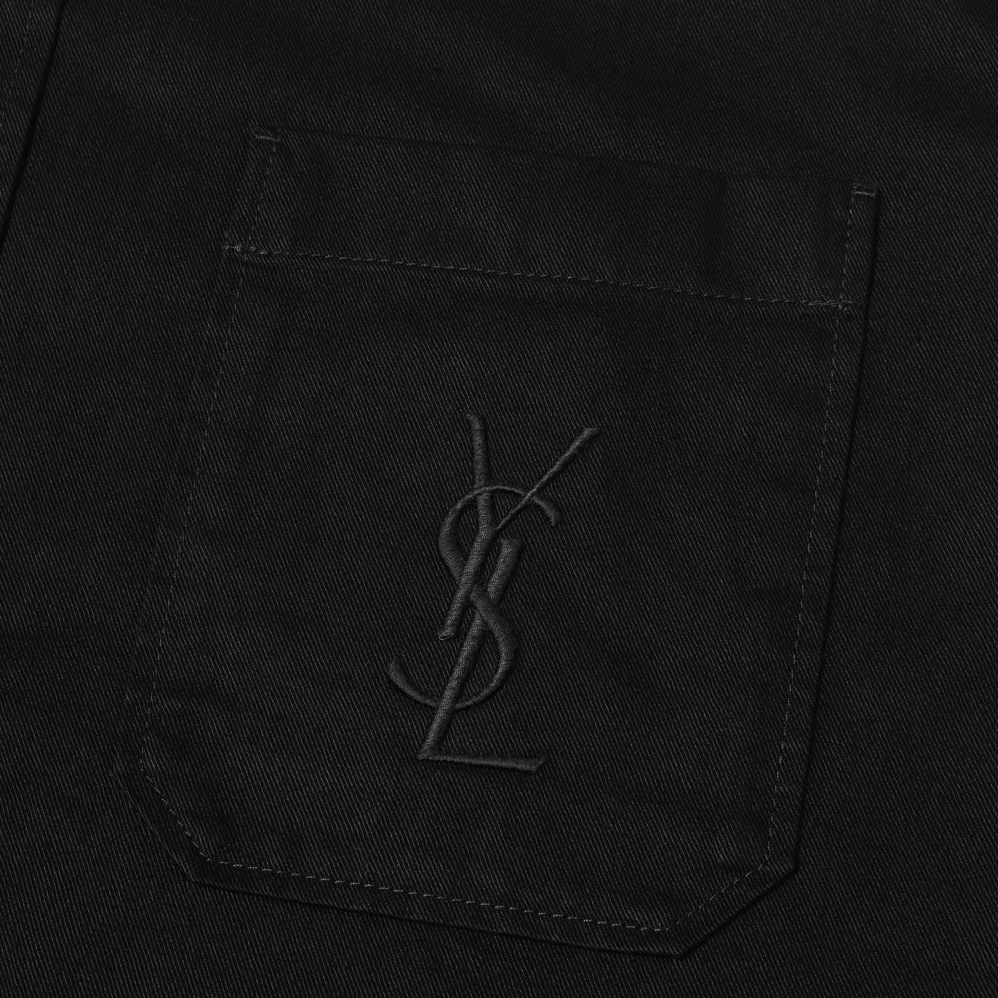 25SS カサンドラロゴ刺繍 デニムシャツ (CASSANDRE OVERSHIRT IN COTTON LINEN GABARDINE)