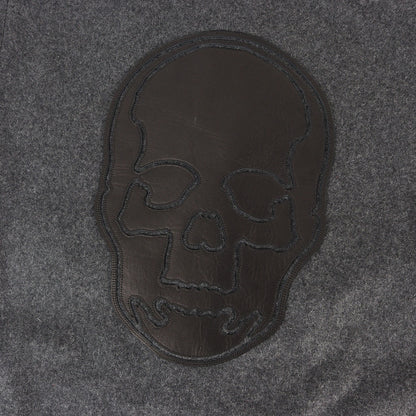 レザースカルワッペン カシミヤ スタジャン (SKULL STADIUM JUMPER)