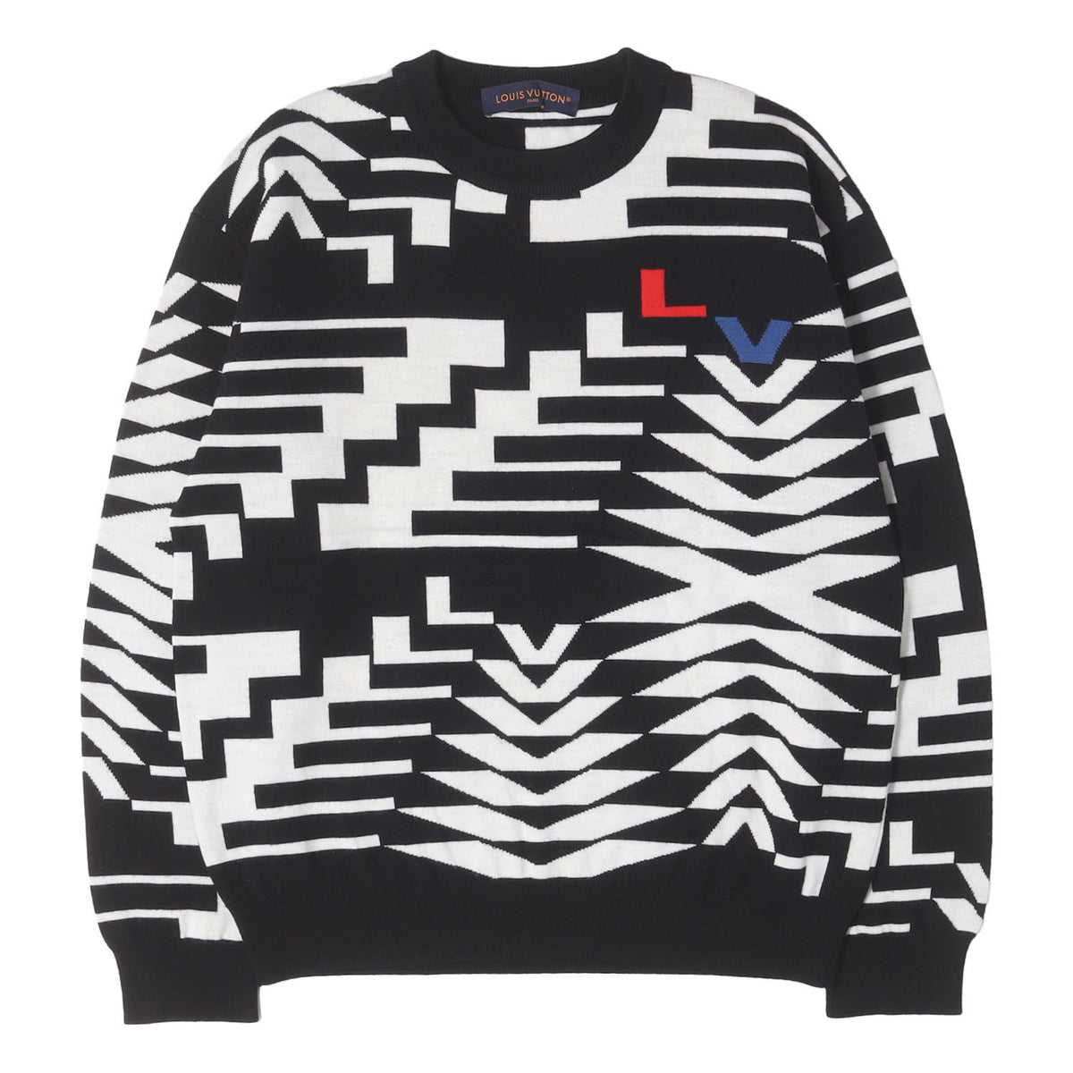 24SS LVロゴジャガード スキー ニット セーター (Jacquard Wool Pullover)