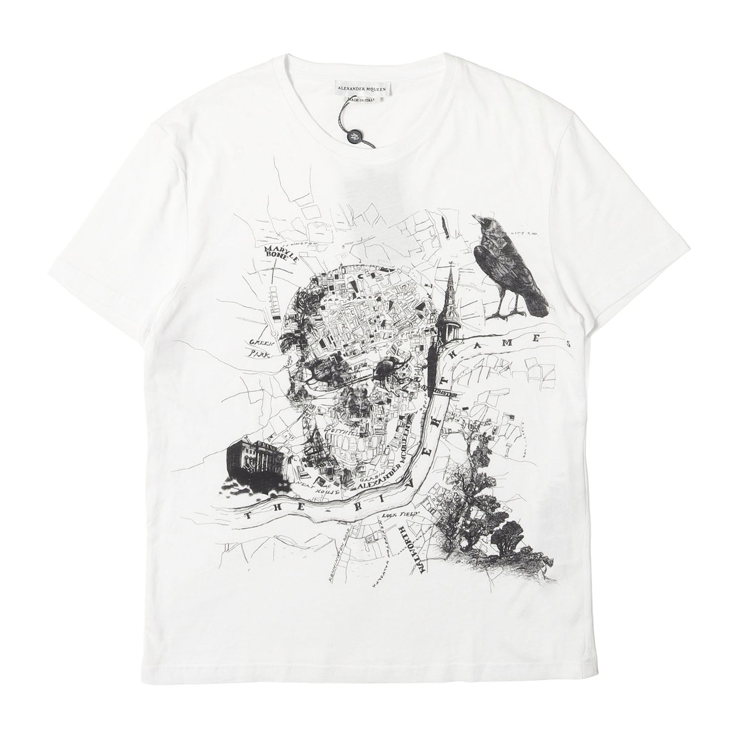 スカル グラフィック Tシャツ (London Map Print T-Shirt)