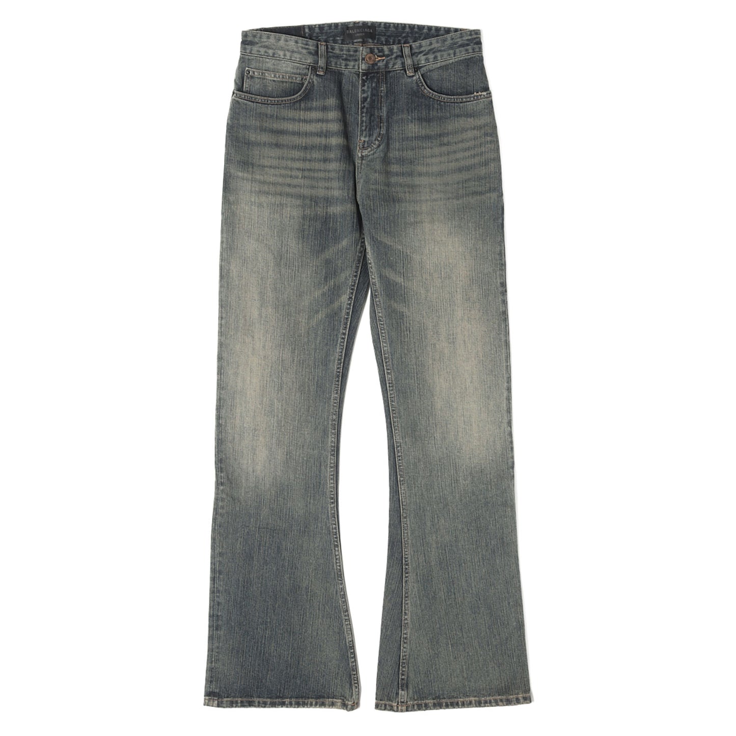 23AW ヴィンテージ ウォッシュド加工 ブーツカット スラブデニム パンツ