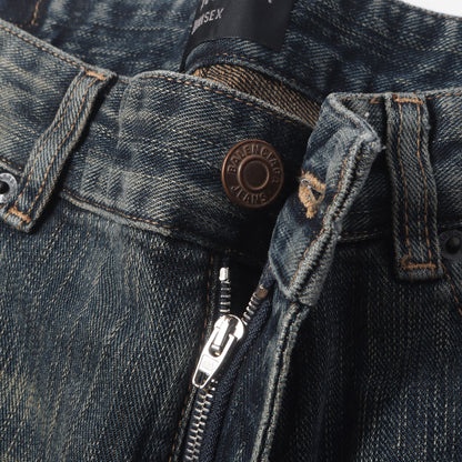 23AW ヴィンテージ ウォッシュド加工 ブーツカット スラブデニム パンツ