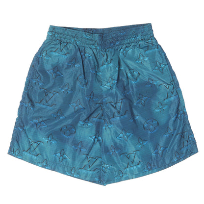 22SS メッシュライニング グラフィックモノグラム ボードショーツ (Graphic Print Nylon Shorts)