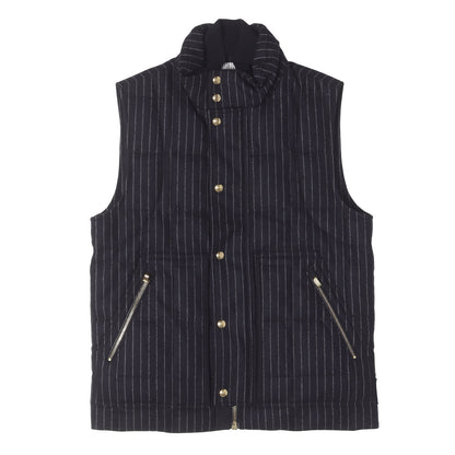 ストライプ ウールフラノ ダウンベスト (GILET) / MADE IN ITALY