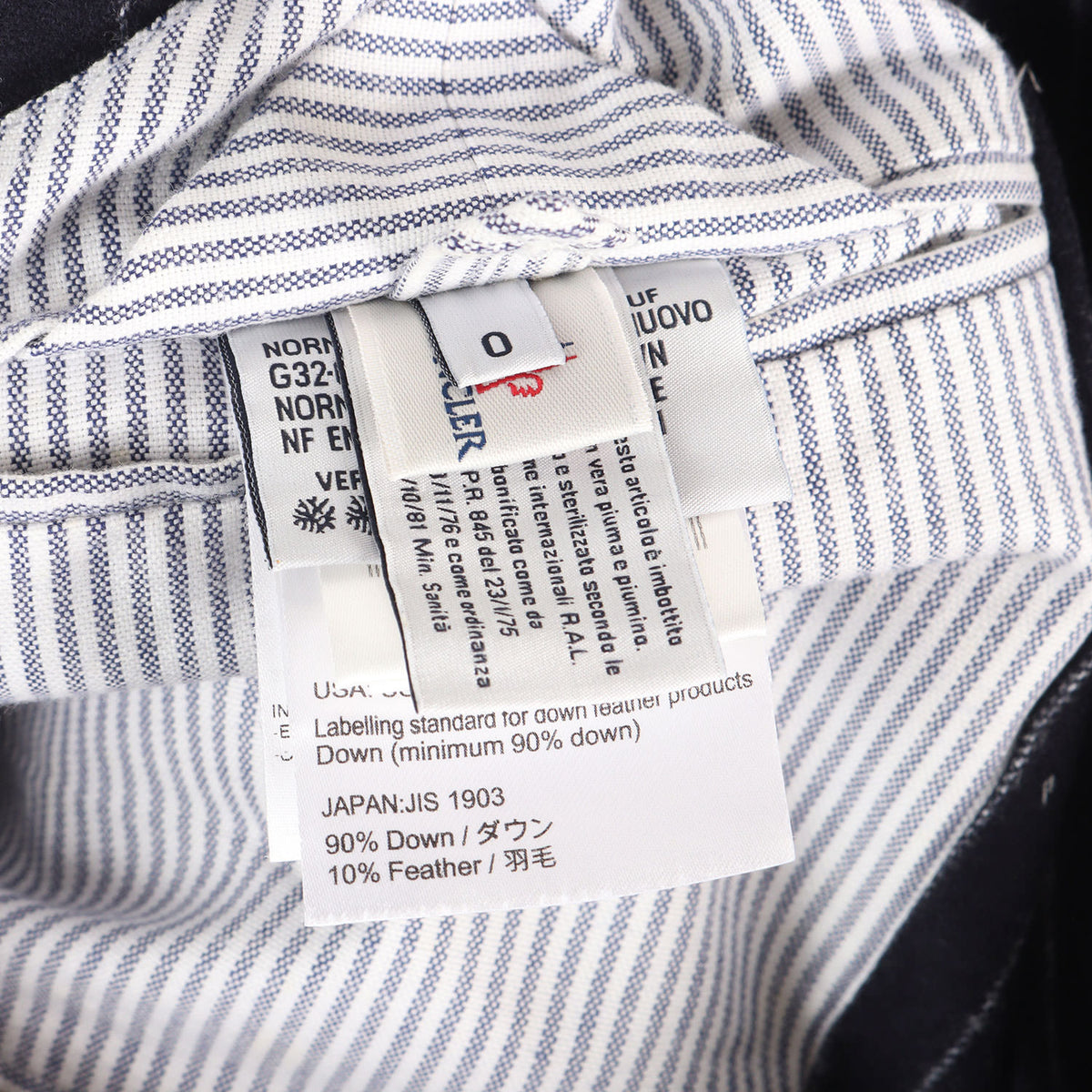 ストライプ ウールフラノ ダウンベスト (GILET) / MADE IN ITALY
