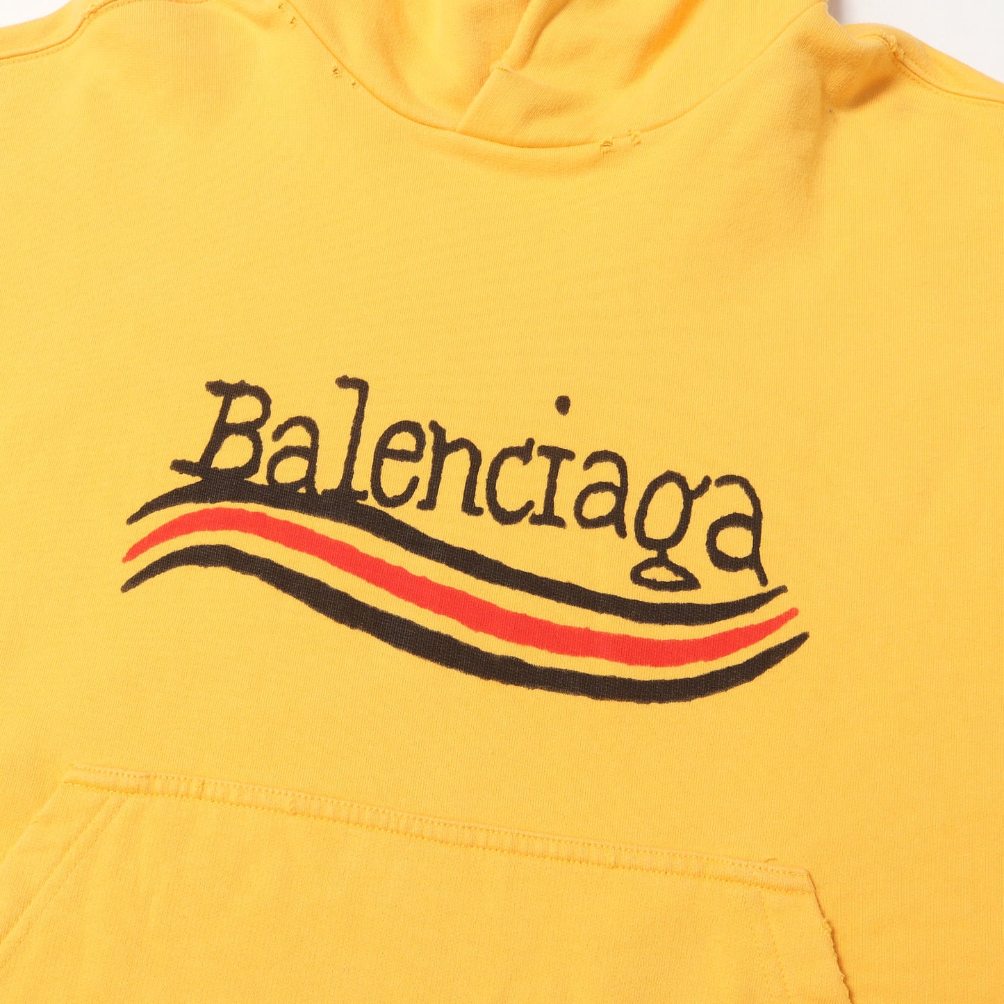 23SS デストロイ加工 キャンペーンロゴ スウェット パーカー (POLITICAL CAMPAIGN DESTROYED HOODIE)