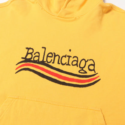23SS デストロイ加工 キャンペーンロゴ スウェット パーカー (POLITICAL CAMPAIGN DESTROYED HOODIE)