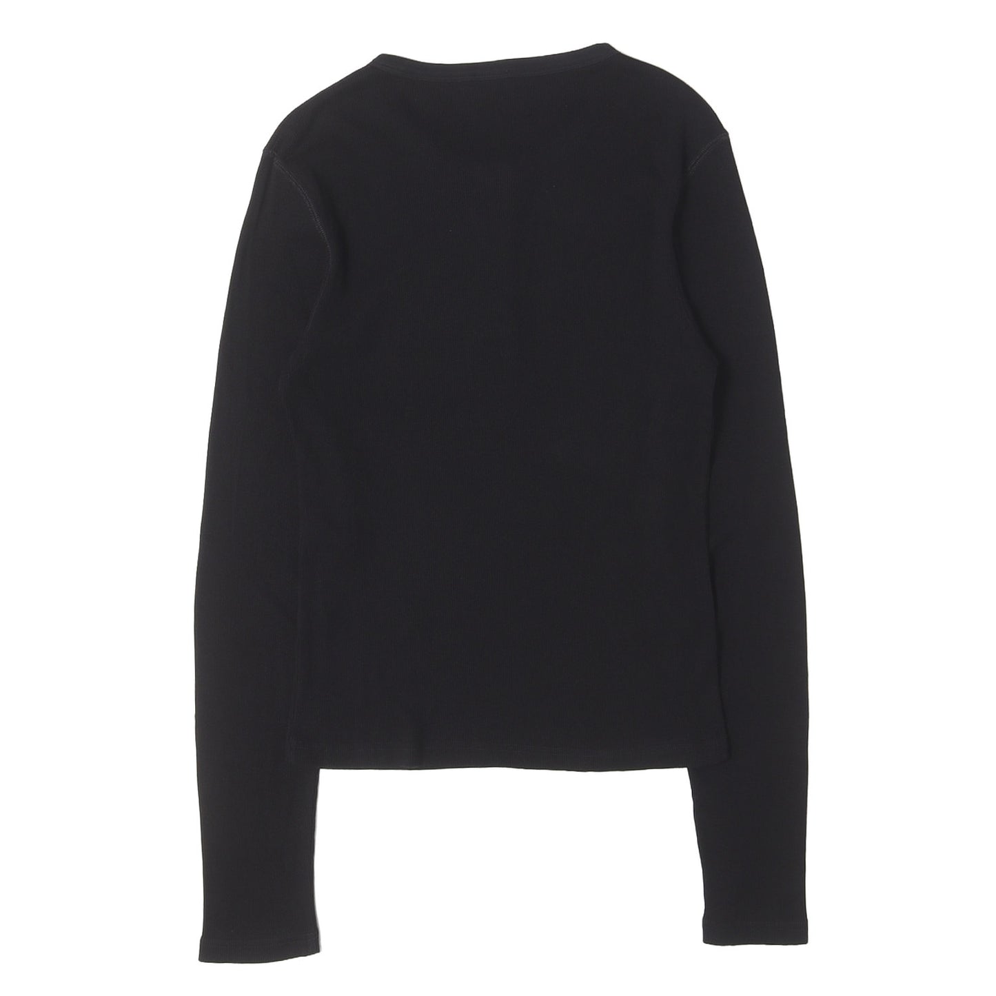 現行モデル ワンポイント トリオンフ刺繍 ヘンリーネック カットソー (long sleeved t-shirt IN RIBBED COTTON JERSEY)
