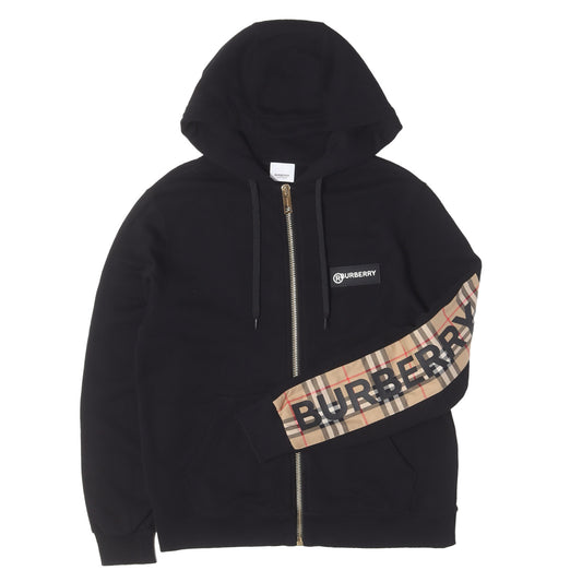 20SS ヴィンテージチェックパネル スウェット ジップパーカー