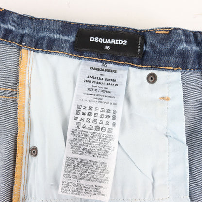 23SS クラッシュリペア ブリーチペイント加工 ストレッチ デニム スキニーパンツ (Super Twinky Jean)