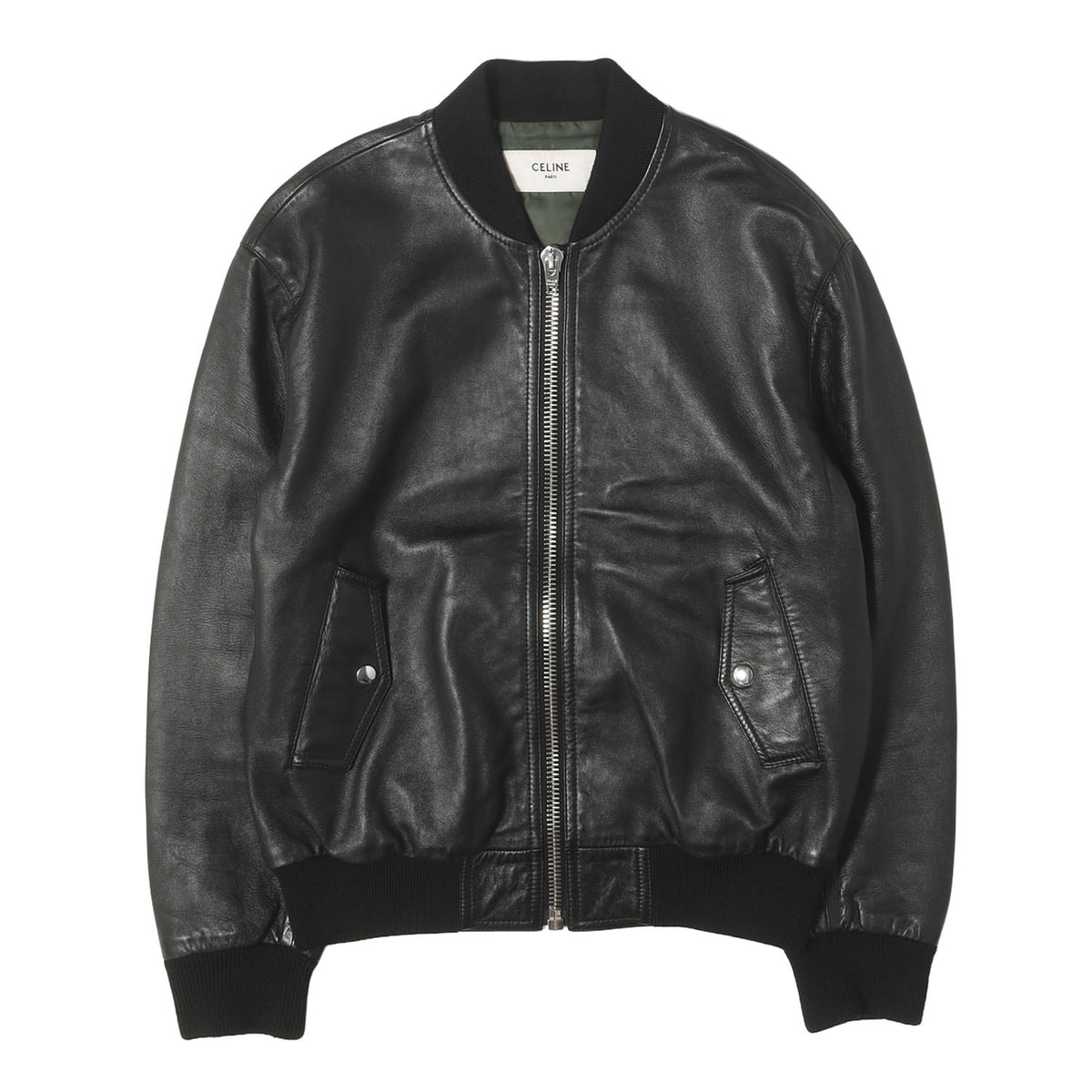 24AW バックエンボスロゴ ラムレザー ボンバージャケット (BLOUSON JACKET IN SOFT LAMBSKIN)