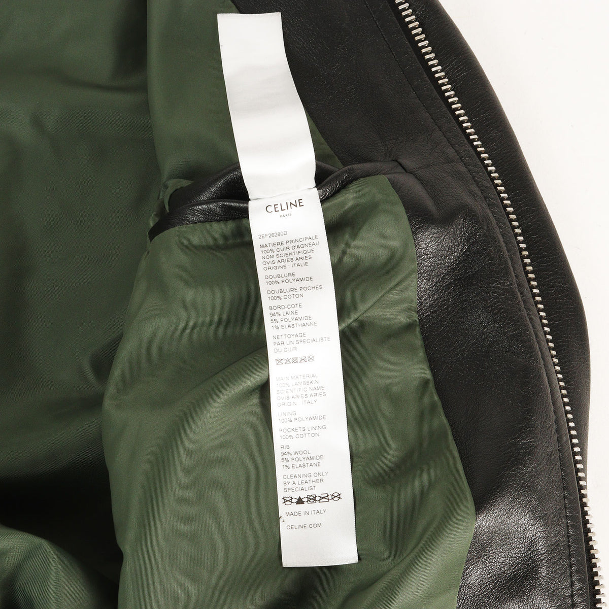 24AW バックエンボスロゴ ラムレザー ボンバージャケット (BLOUSON JACKET IN SOFT LAMBSKIN)