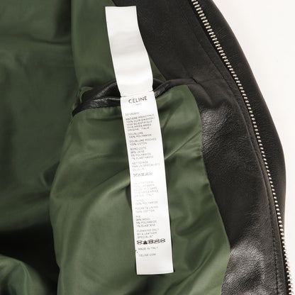 24AW バックエンボスロゴ ラムレザー ボンバージャケット (BLOUSON JACKET IN SOFT LAMBSKIN)