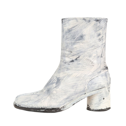 23AW ペンキ ペイント加工 アンクル タビブーツ (Tabi Ankle Boot Painted White) / ＭM22