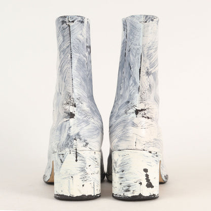 23AW ペンキ ペイント加工 アンクル タビブーツ (Tabi Ankle Boot Painted White) / ＭM22
