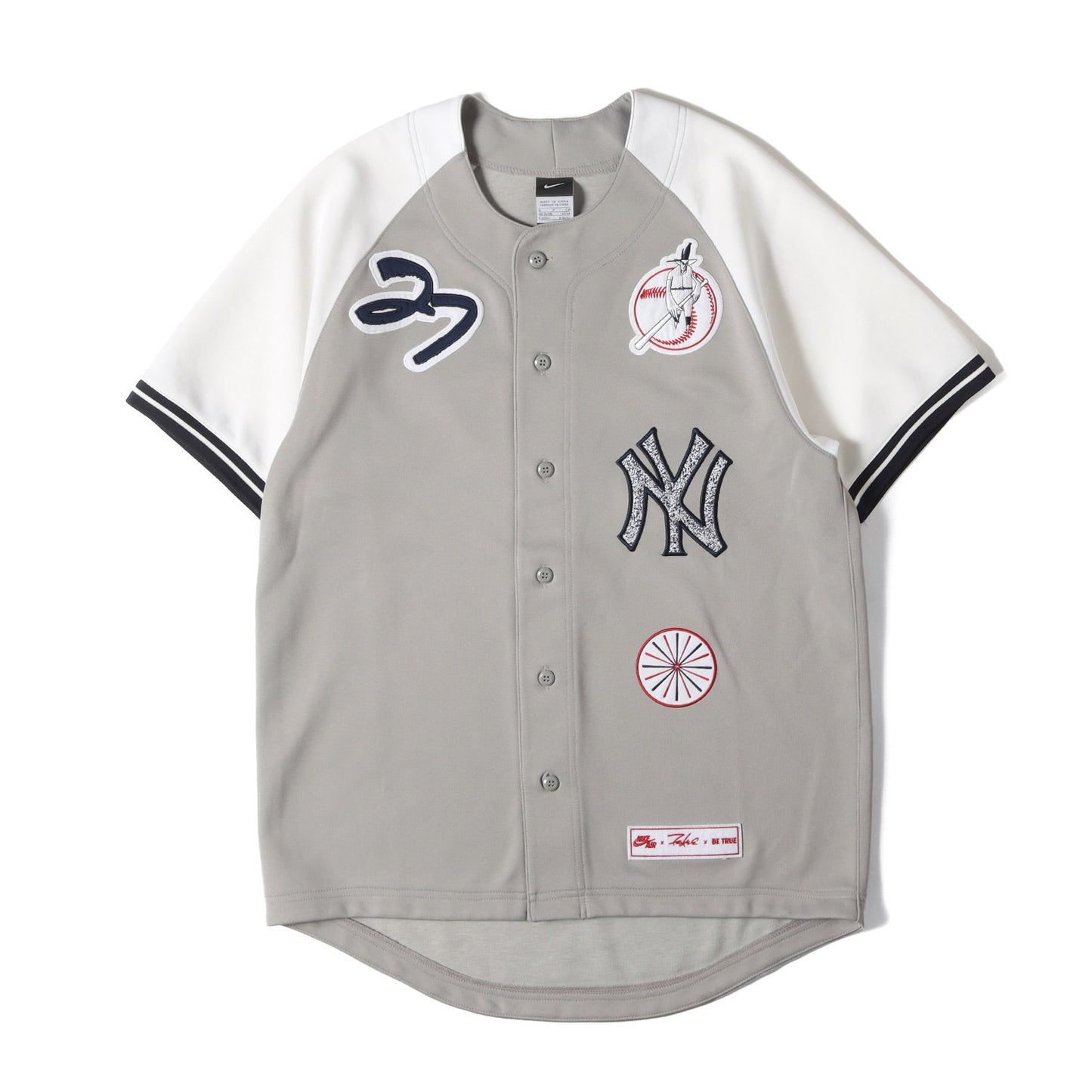 00s ×FUTURA LABORATORIES / Be True / New York Yankees ワッペン付き ベースボール シャツ (372382-082)