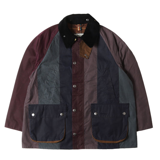 25AW ×Paul Smith 裏地カウプリント マルチストライプ オーバーサイズ ビデイル ジャケット (Oversized Bedale)