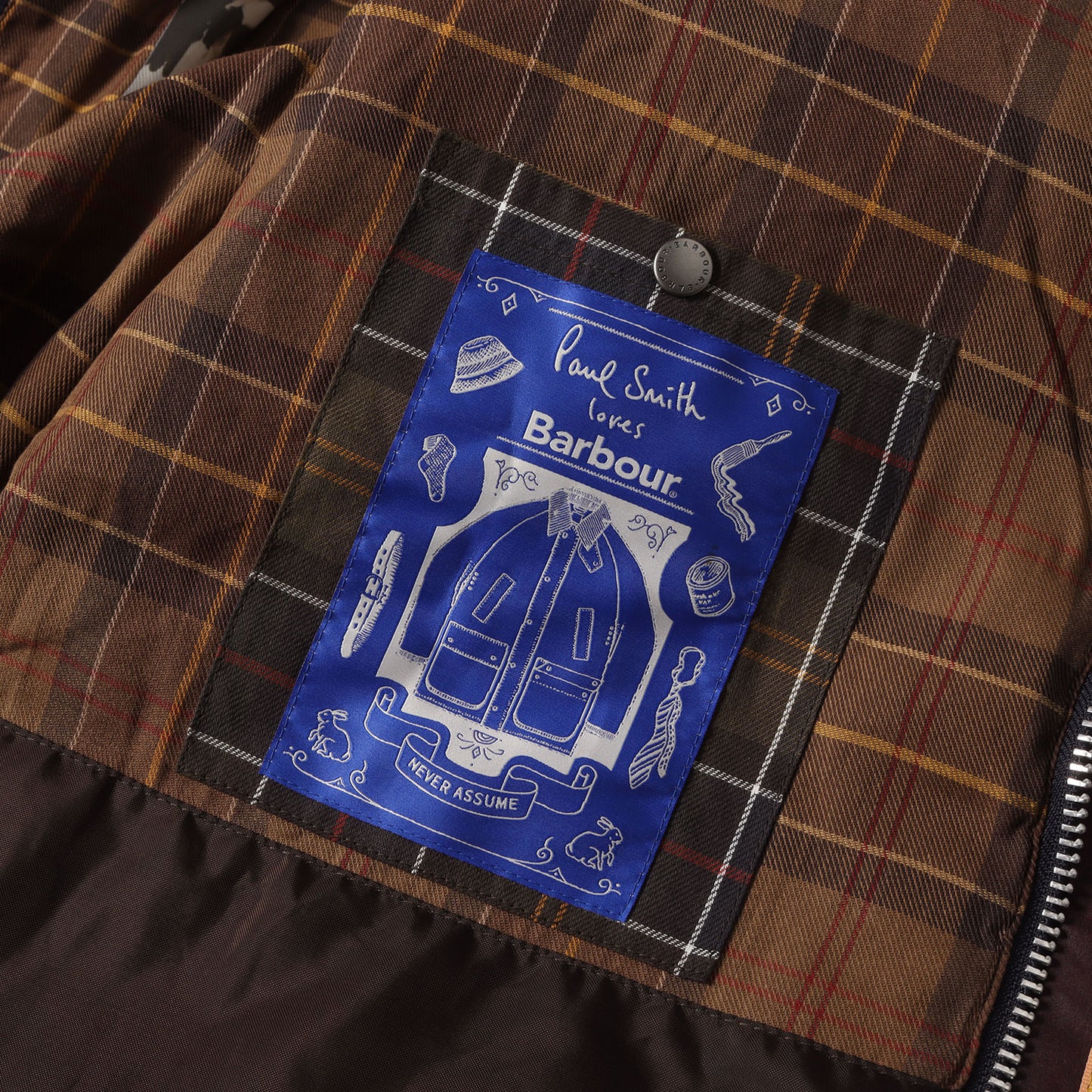 25AW ×Paul Smith 裏地カウプリント マルチストライプ オーバーサイズ ビデイル ジャケット (Oversized Bedale)