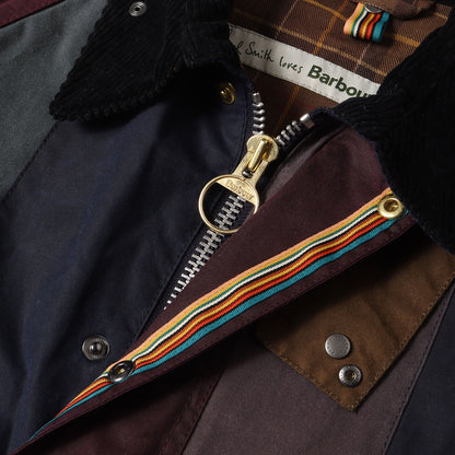 25AW ×Paul Smith 裏地カウプリント マルチストライプ オーバーサイズ ビデイル ジャケット (Oversized Bedale)